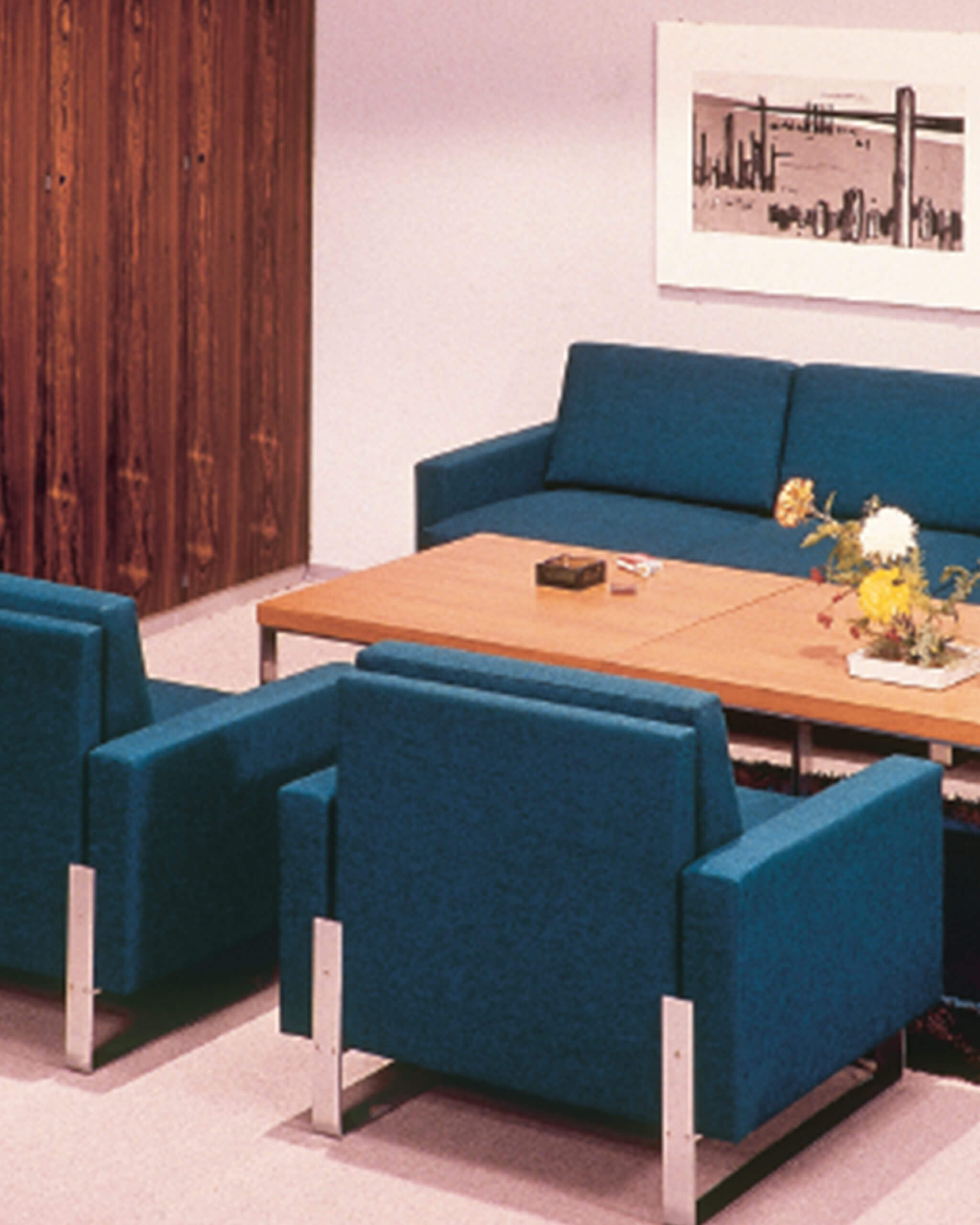 blaues Sofa Conseta in Textil, Allrounder und zeitlos