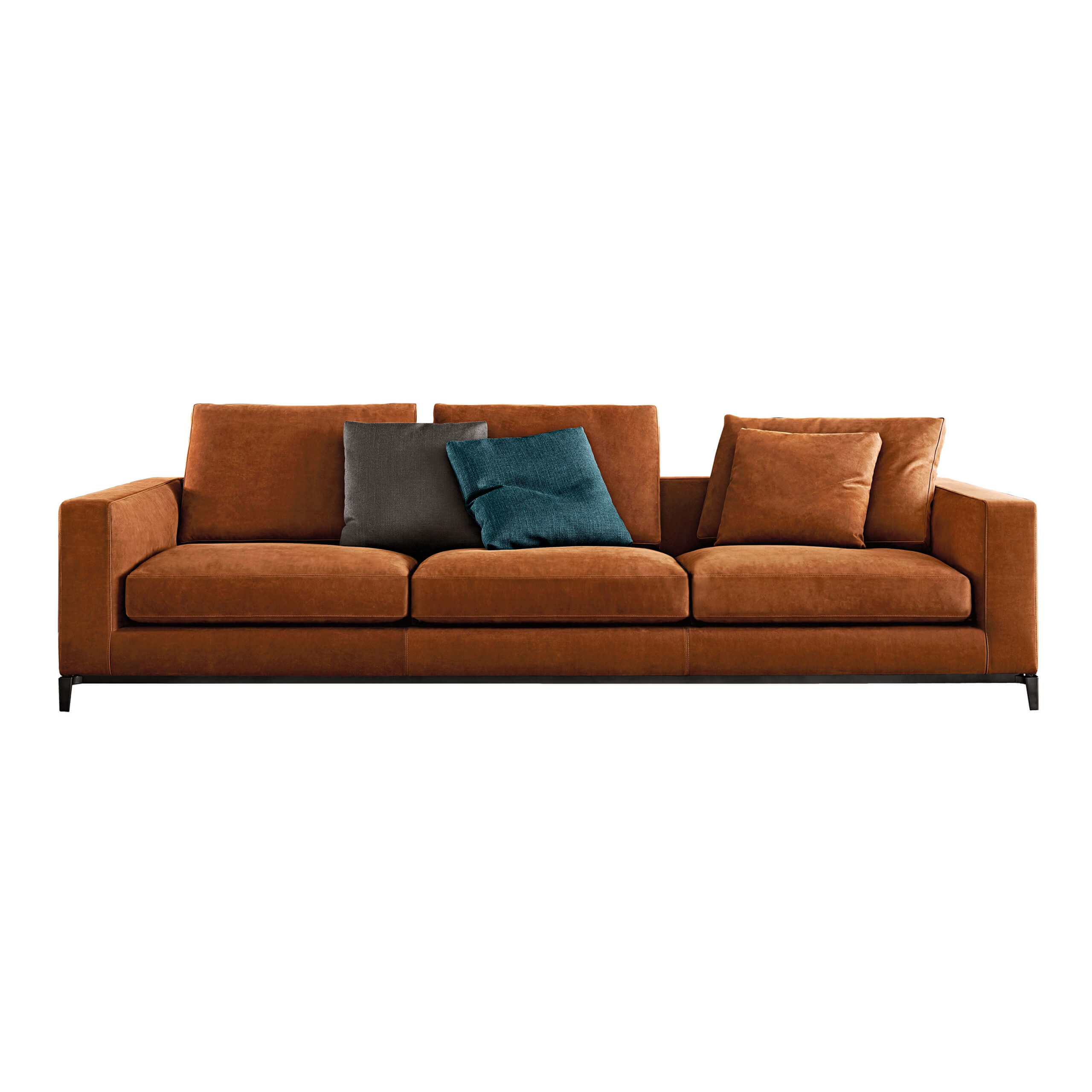 cognac-braunes Sofa - Sofa, Couch, Polstermöbel, Kissen, Accessoires - bühler einrichtungen in Friesenheim bei Offenburg zwischen Karlsruhe und Freiburg